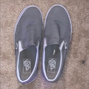 grey slip on vans